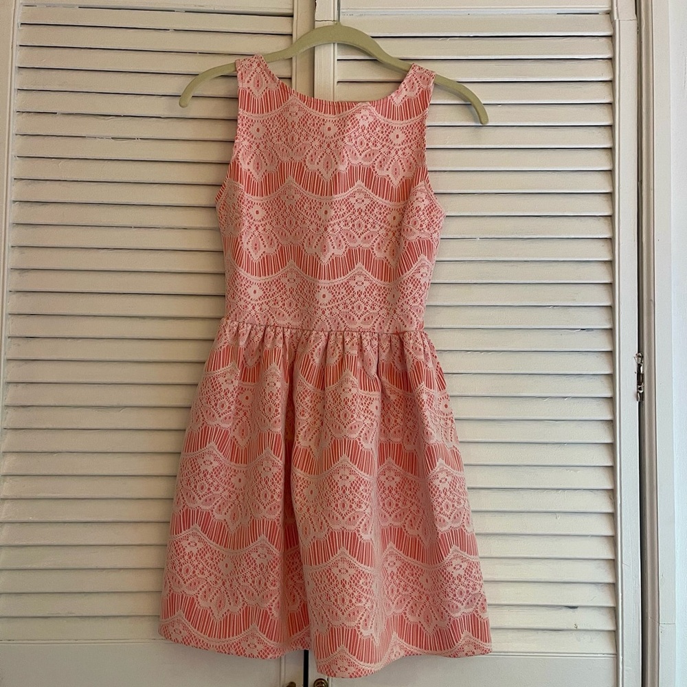Coral Lace Dress